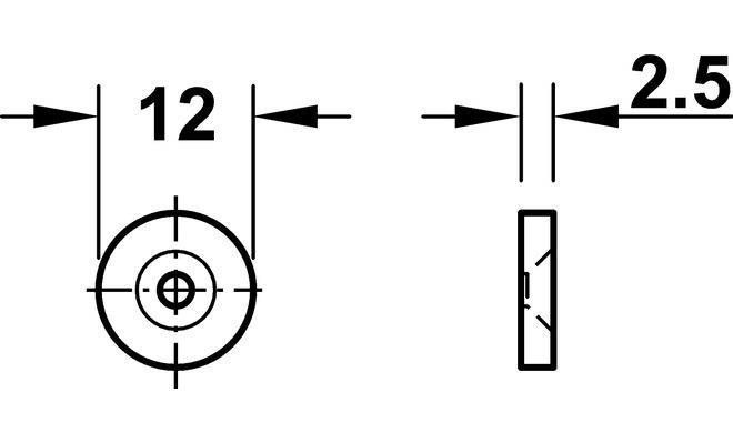 Защелка магнитная Hafele 2 кг Черная 1 шт (246.01.312) 246.01.312 фото