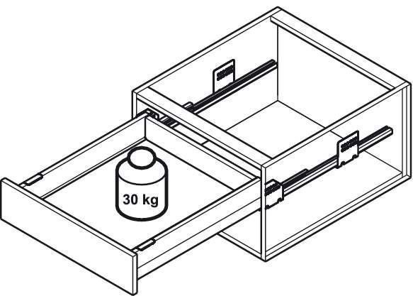 Комплект висувних ящиків Matrix Box Slim A 30 кг 128 х 450 мм з push to open білий 55222764 552.22.764 фото