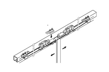 Комплект фурнітури Slido D-Line11 50P-120P Synchro для 2-х дверних полотен 94044002 940.44.002 фото