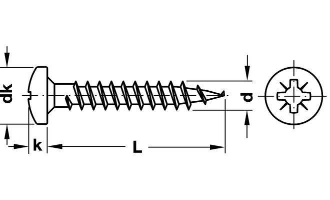 Шуруп Hospa Panhead 3,5х13 01571624 015.71.624 фото