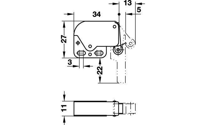 Автоматическая пружина Hafele Mini-Latch 1 шт (245.54.701) 245.54.701 фото