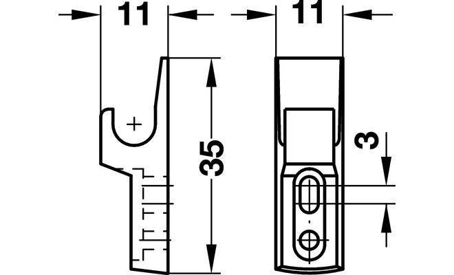 Автоматическая пружина Hafele Mini-Latch 1 шт (245.54.701) 245.54.701 фото