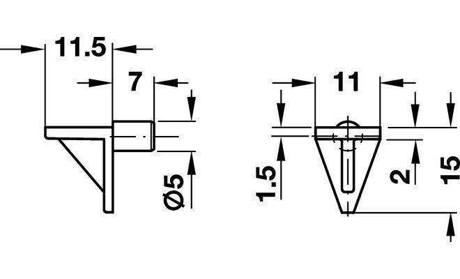 DIY Полицетримач пластик білий 5 мм 10 штук 48205065 482.05.065 фото