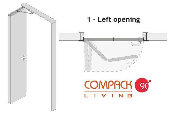 Комплект фурнитуры Compack Living 90&deg; F70, левый 935.11.216 фото