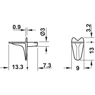 DIY Полицетримач цамак оцинкований 3 х 1,5 мм 10 штук 48205068 482.05.068 фото