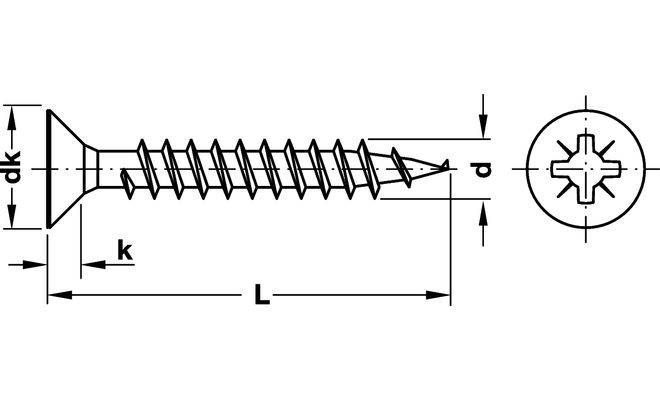 Шуруп Hospa CS 4,0 x 17 мм (упаковка 1000 шт.) 015.35.833 фото