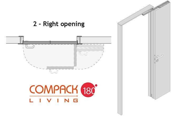 Комплект фурнітури Compack Living 180&deg; A80 правий 93511225 935.11.225 фото