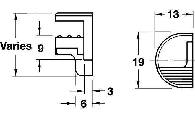 DIY Полицетримач оцинкований 10 мм 2 штуки 48205075 482.05.075 фото