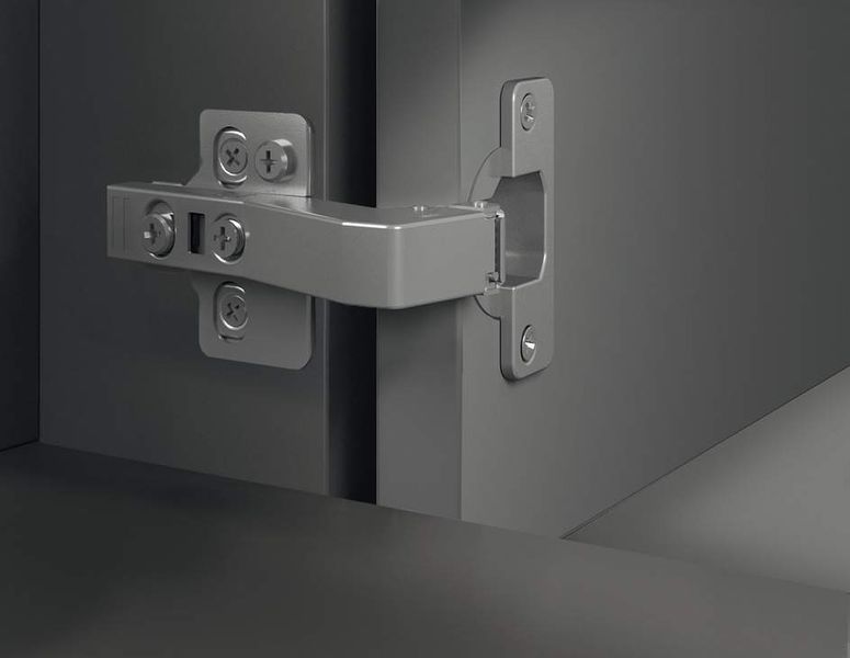 Петля METALLA 310 A 90&deg; прямая длинная рука сталь никелированная 48 x 6 под шуруп 311.83.901 фото